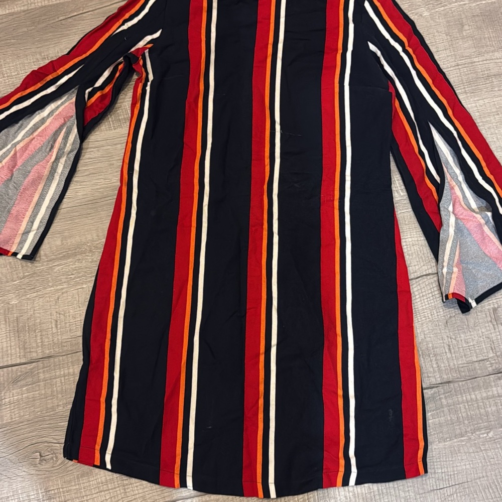 Striped Red and Black Mini Dress